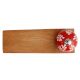 2 Pieces Red White Leaf Wooden Door Stopper